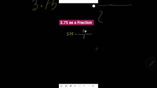 3.75 as a Fraction