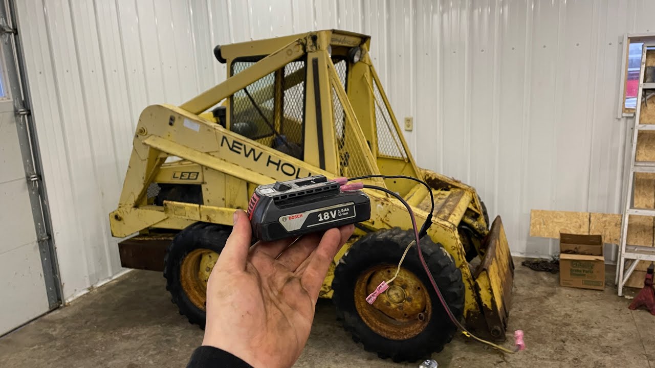 FIXED MY SKID STEER WITH A DRILL BATTERY YouTube