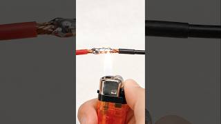 Wire Soldering with a Lighter #experiment #shorts