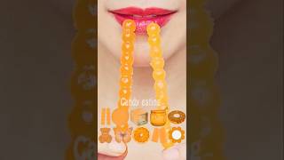 Asmr Orange Emoji Food Ice Rock Candy Kohakuto Sprinkle Honey Jelly Mukbang Eating Sounds