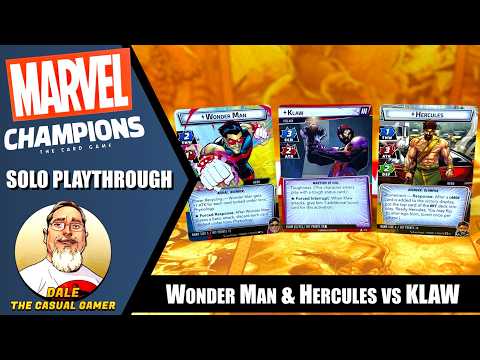 MARVEL CHAMPIONS Wonder Man & Hercules vs Expert Klaw | Solo Playthrough | Fantasy Flight Games