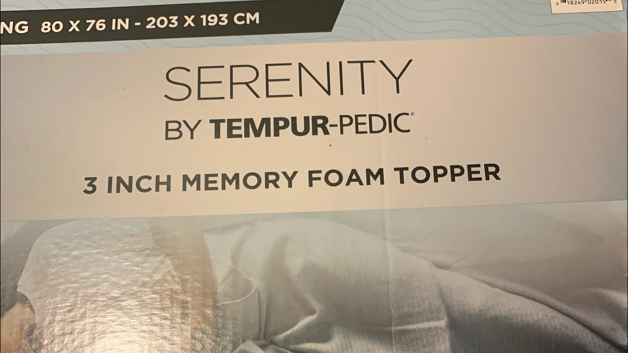 Serenity Tempur Pedic 3'inch Memory Foam Topper Review.. Jocelyn's