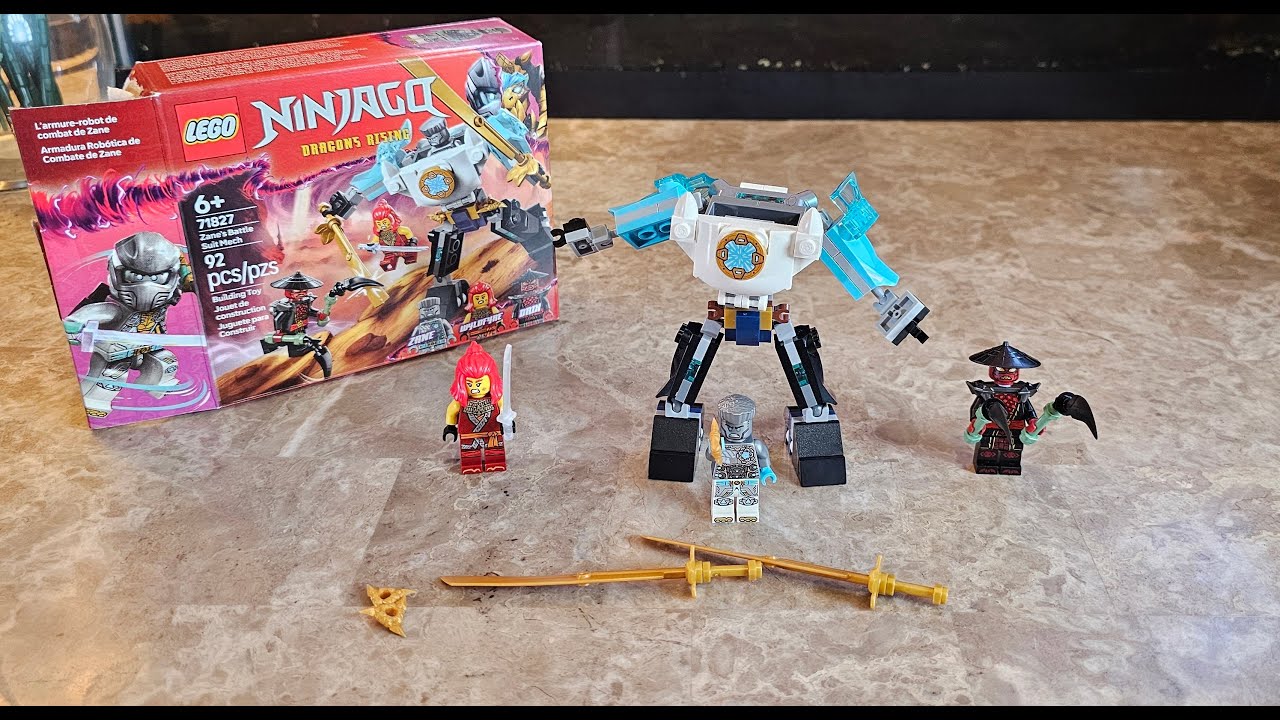 Lego 71827 NINJAGO Dragons Rising Zane's Battle Suit Mech Unboxing