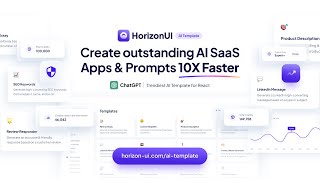 Horizon AI Template - The world's first ChatGPT AI Template & Starter Kit
