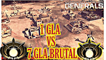 C & C Generals  - 1 GLA VS 7 Brutal GLA ARMY
