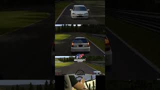 Honda Civic Type R (EK) - Steering Wheel Gameplay Nürburgring full lap - Gran Turismo 4 pt 5.3