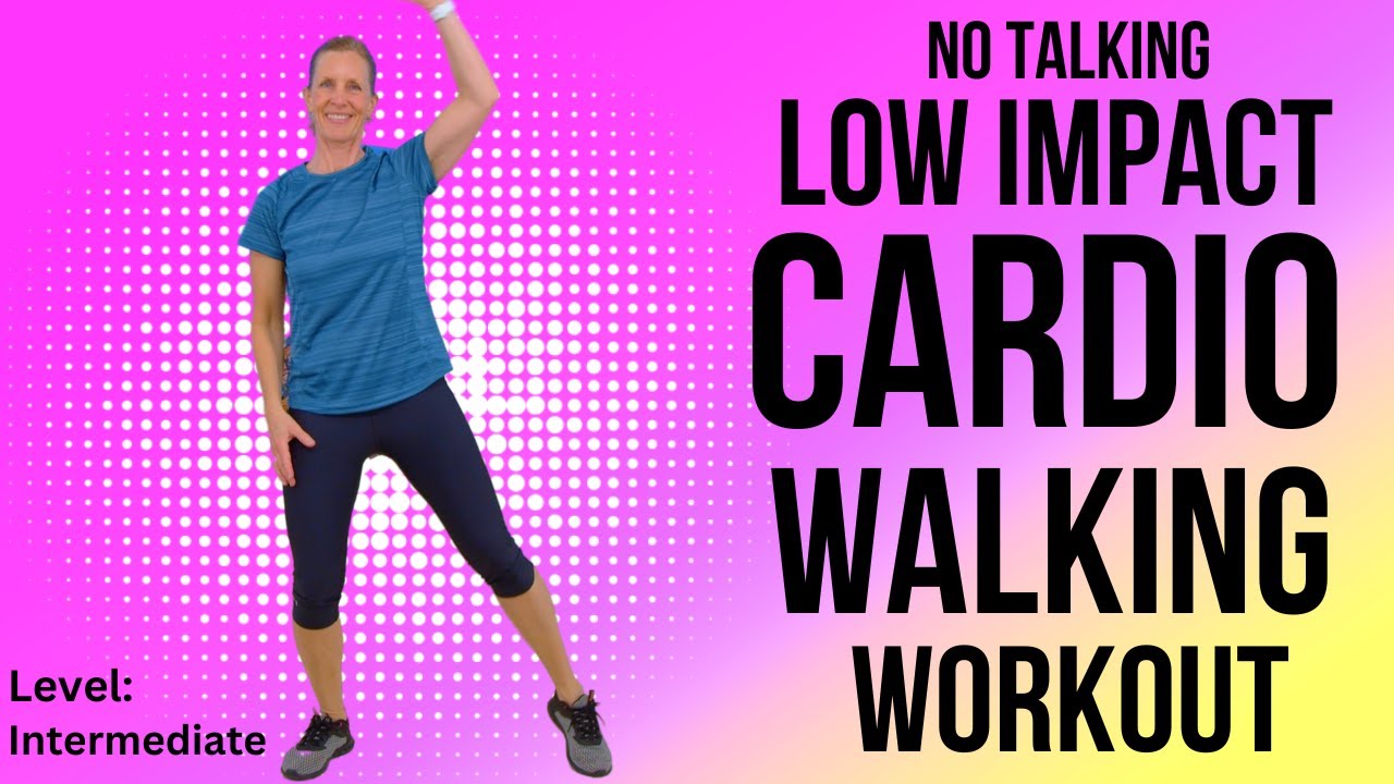 25 minute Low Impact Cardio Walk at Home Workout No squats, no