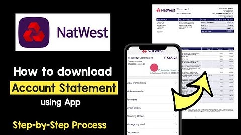 NatWest App Bank Statement Download PDF CSV | NatWest Bank account Transaction History NatWest App