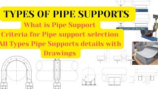 Types of Pipe Supports, details with Drawings in Hindi ! How many types of Pipe Supports, & Purpose