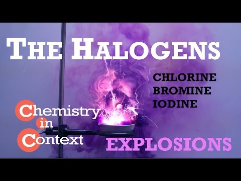 واکنش های انفجاری سدیم و هالوژن ها! | کلر، برم، ید