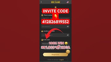 Bdg game invitation code | Bdg win app invite code | bdg game register kaise kare#bdggame#bdgwin