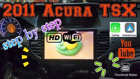 2011 Acura TSx How to remove radio Install 10" radio Apple carplay android auto step by step wifi