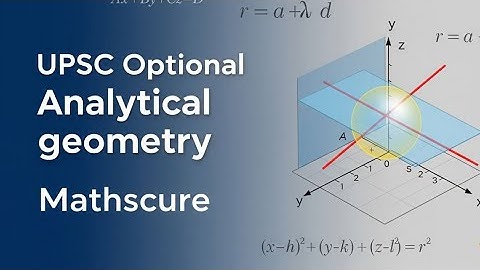Analytical Geometry | Skew Lines | UPSC Optional 