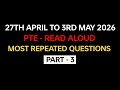 PTE Read Aloud (Part-3) April 2026 - Exam Prediction | Read Aloud PTE 2026 #pte