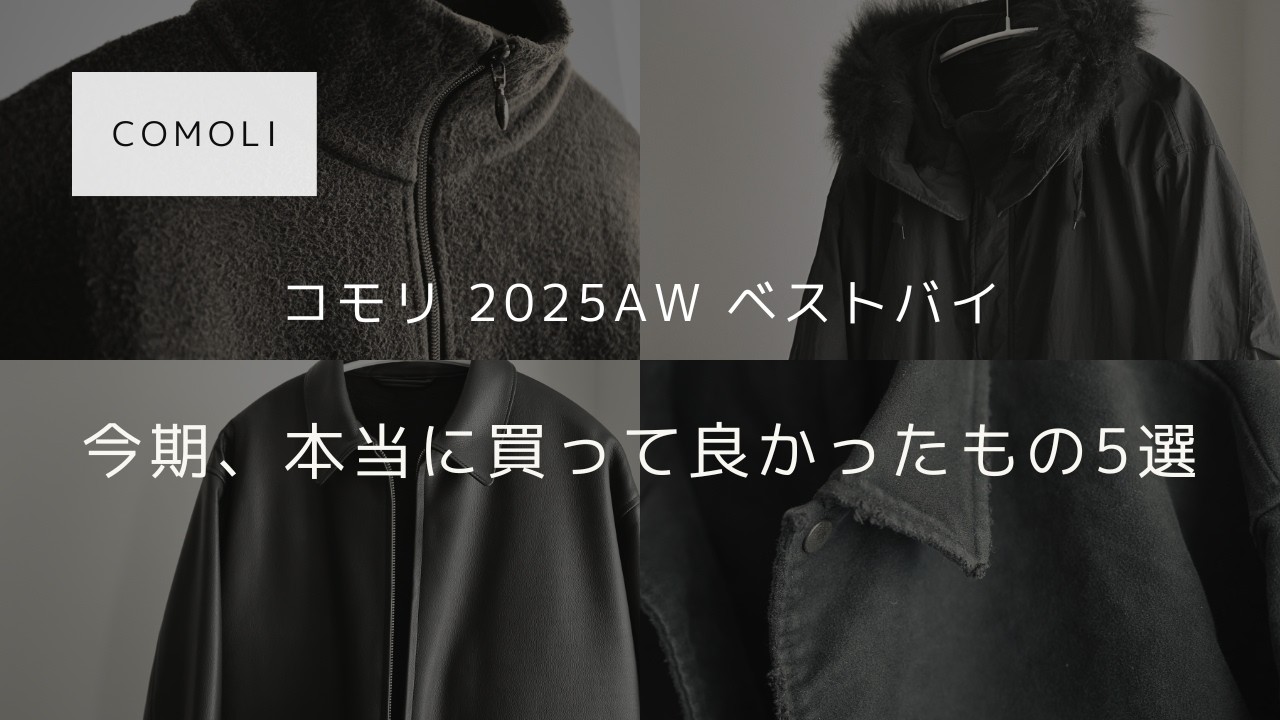COMOLI 2025AW ベストバイ5選｜本当に買ってよかったランキング 