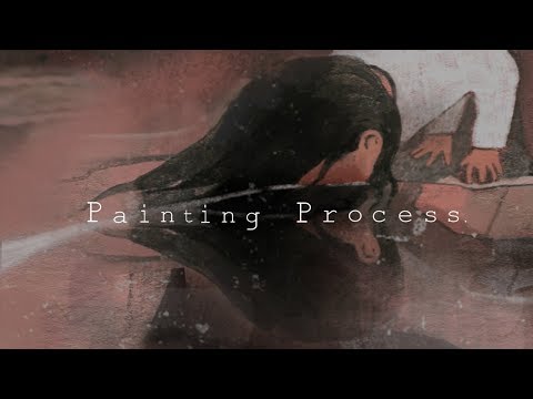 <strong>Painting</strong> Process:수채화 일러스트/Watercolor illustration/イラスト&amp;quot;lake&amp;quot; <strong>by</strong> jiyeon