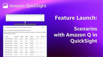 Watch Mary use Scenarios with Amazon Q in QuickSight to make in-depth data analysis faster