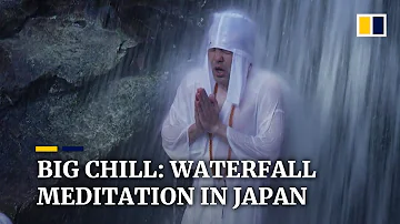 Freezing waterfall meditation helps relieve pandemic stress in Japan