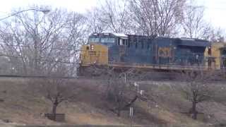 CSX Q017 Train on Raised Tracks Short Clip