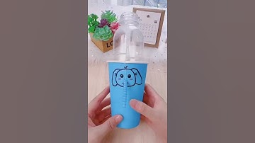 Làm bình lọc nước từ chai nhựa và ly giấy- plastic bottle ideas #shorts