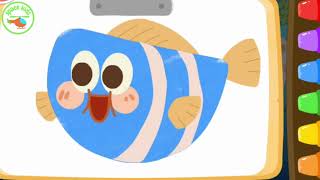 Como Pintar Um Peixe | LIVRO DE COLORIR DO BABY PANDA | screenshot 5