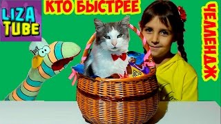 КТО БЫСТРЕЙ супер сладкий ЧЕЛЛЕНДЖ Лиза и Червяк ШОУ видео для детей LizaTube КТО БЫСТРЕЙ супер сладкий ЧЕЛЛЕНДЖ Лиза и Червяк ШОУ видео для детей LizaTube