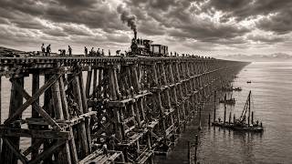 How America Built a 12-Mile Wooden Railroad Trestle Across the Great Salt Lake