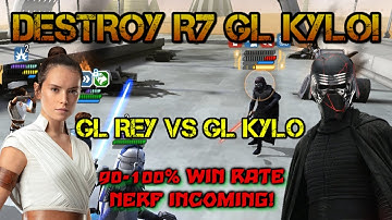 SWGOH - How To Counter GL Kylo Guide - DESTROY Galactic Legend Kylo With GL Rey - Gl Rey Vs GL Kylo!