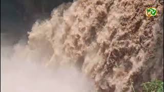 Following heavy rains pounding various parts of the country, River Chania has swollen significantly.