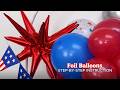 How to Inflate &amp; Attach Foil Balloons | Americana Party Kit Tutorial