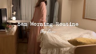 5:00 a.m. Getting up at dawn to start the day| Morning Routine of living alone in Japan VLOG