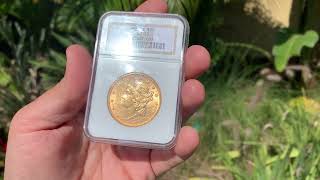 1860-S NGC AU58 $20 Double Eagle Featured Rare Coin