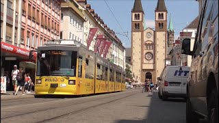 Straßenbahn Würzburg, 22.07.2021 | #115 [FULL HD]