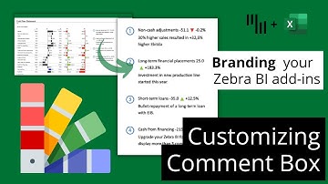 🎨 Zebra BI for Office: Corporate Branding & Customizing Comment Box
