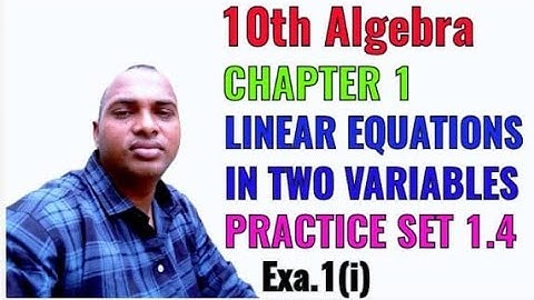 Practice Set 1.4 Example 1 Que. 1 Chapter 1 Linear Equations In Two Variables  Maharashtra Board