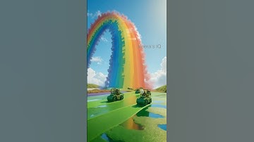 The Magic of Painting a Rainbow | A Tiny Workers Adventure #rainbow #shorts #ai #ytshorts #cartoon