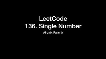 【LeetCode习题讲解】 136. Single Number