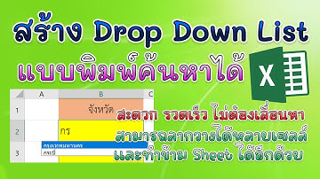สร้าง Drop down list แบบพิมพ์ค้นหาได้ สามารถทำได้หลายเซลล์และทำข้าม sheet ได้ด้วยน๊า
