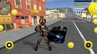 Amazing Neon Iron Stickman Rope Hero Gangstar City screenshot 4