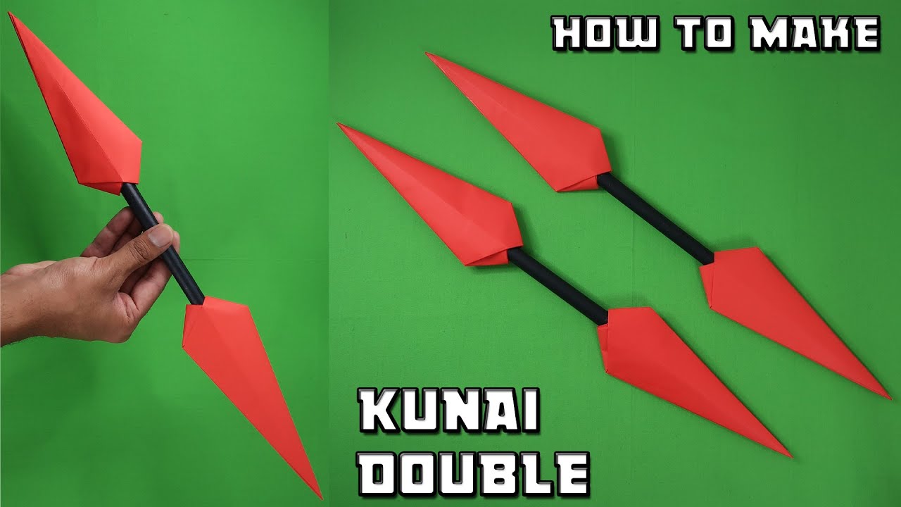 How To Make A Paper DOUBLE KUNAI (Making Double Kunai From Paper At Home) YouTube