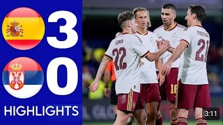 Spain vs Serbia 3-0 Highlights & Goals Oyarzabal Brace
