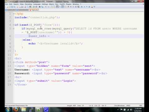 PHP User Login Tutorial