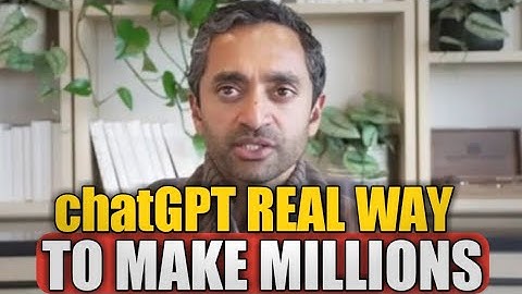 How to make money with chatgpt & become Millionaire | Chamath Palihapitiya