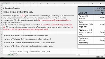 Linear Programming (LP) Problem - Media Coverage Part 2