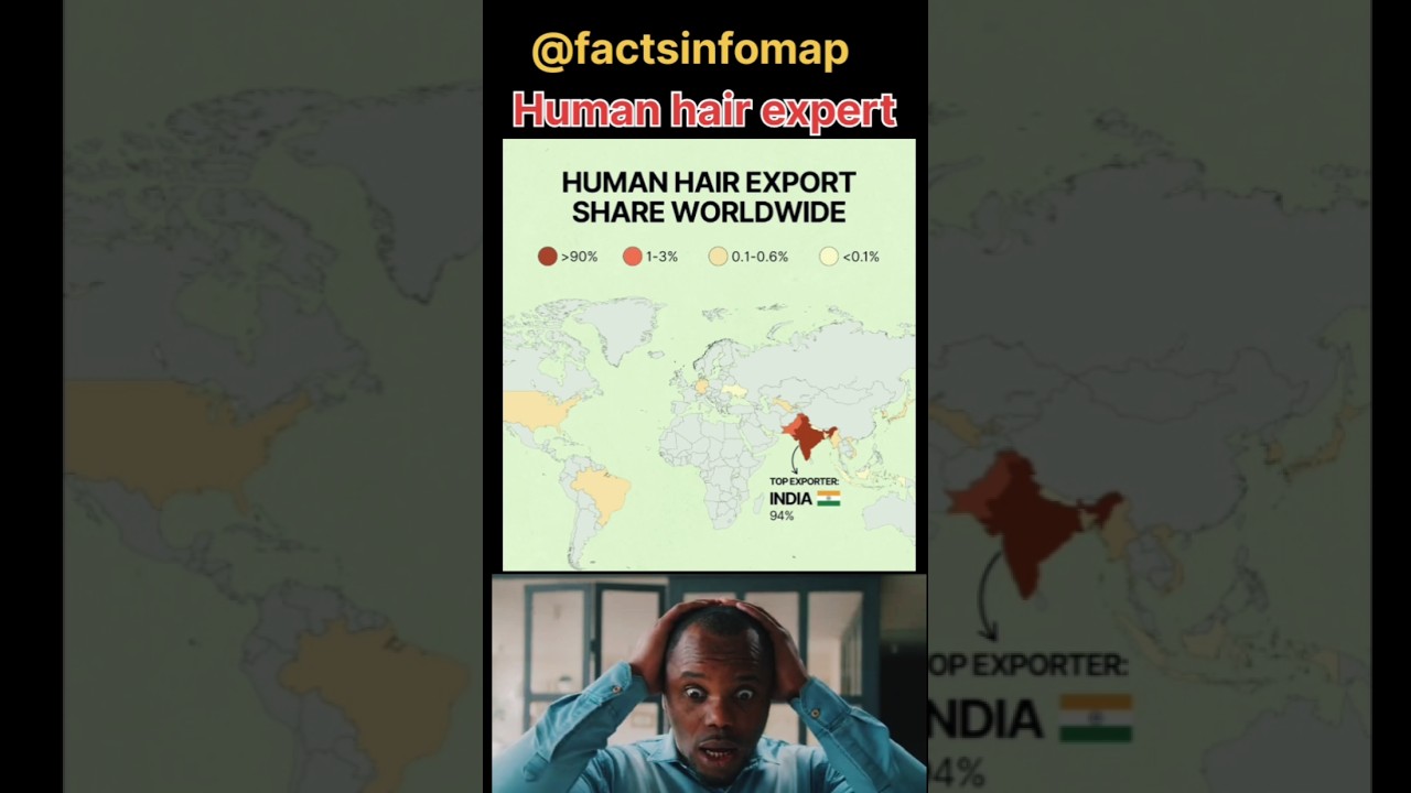 India Controls 94% of Human Hair Exports 🌍 | World’s Biggest Supplier Revealed 🇮🇳 