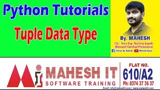 Python Tutorials | Tuple Data Type | Class - 18| by Mahesh sir