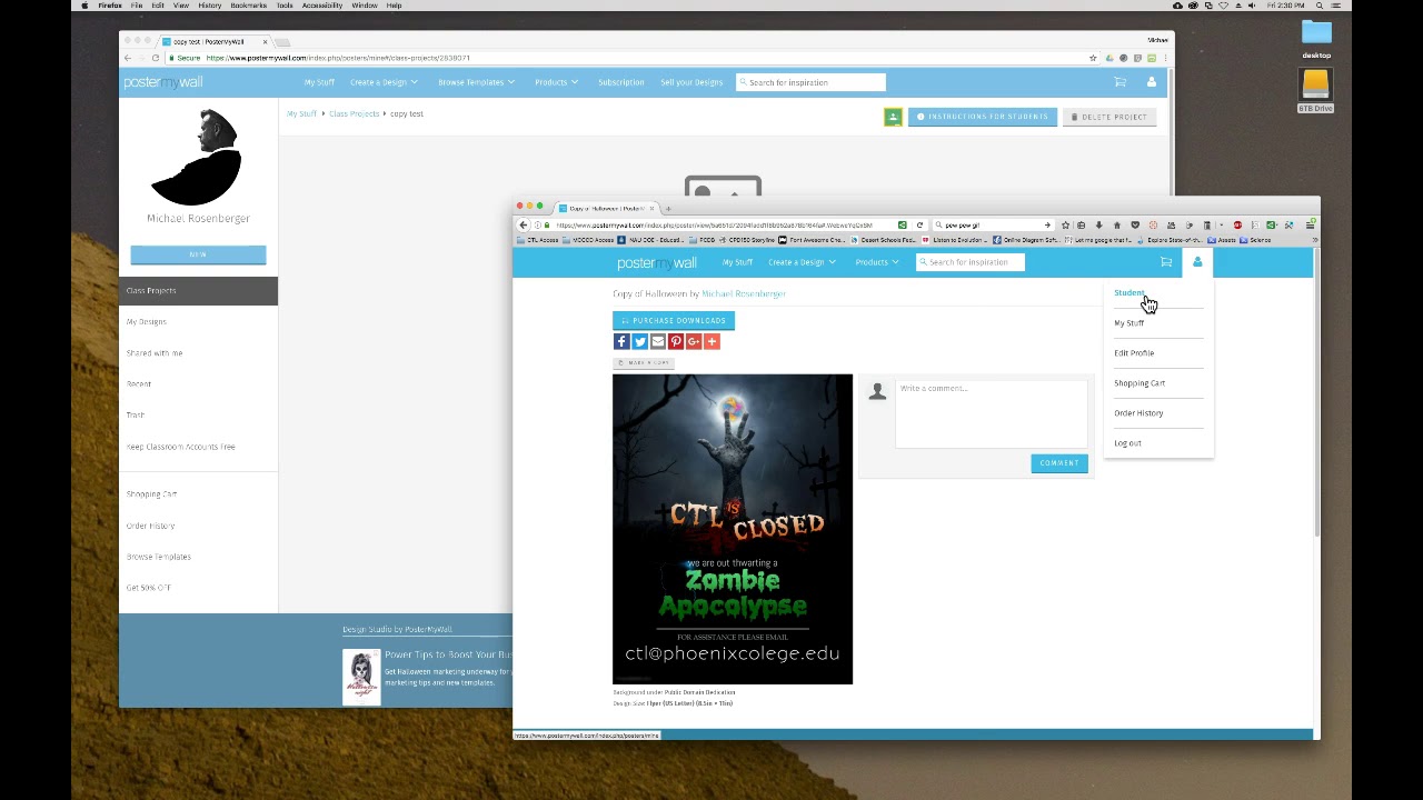 PosterMyWall My Design to Class Project YouTube