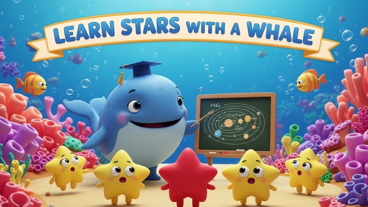 Learn Stars with a Whale | Nursery Rhymes for Kids | Baby Songs and Fun ...