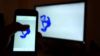 Draw with iPhone - node.js - paper.js