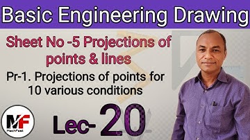 Lec-20| Projections of Points & Lines| Projections of Points for 10 various conditions|R.H.Prajapati